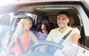 Family Sitting in Car with Auto Insurance in Jasper, GA